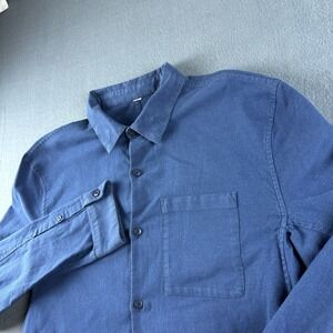 Lululemon Shirt Men's L Blue Commission Chambray Stretch Dress Casual Minimalist